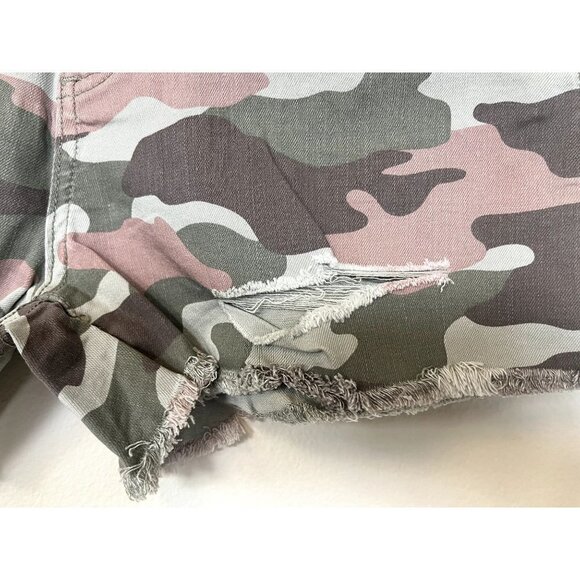 NWT Kut from the Kloth Jane Camo High Waist Frayed Hem Shorts 00 - Picture 5 of 13